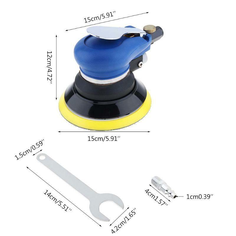 6 Inch 10000rpm Pneumatic Palm Random Orbital Sander Polisher Grinding Polishing