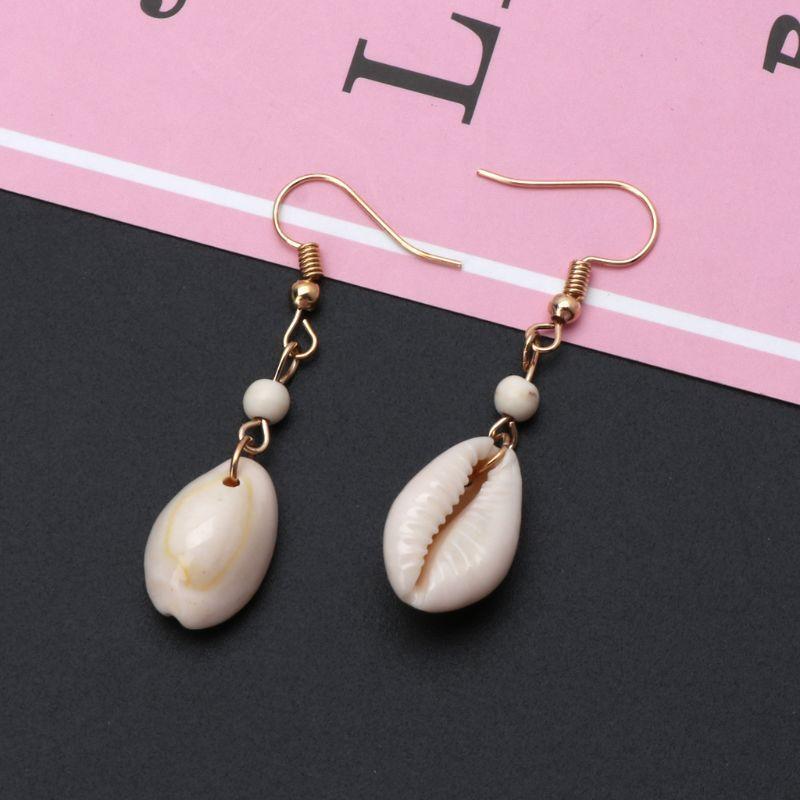 Natural Simple Cowrie Shell Hook Dangle Drop Earrings For Women Fashion Jewelry