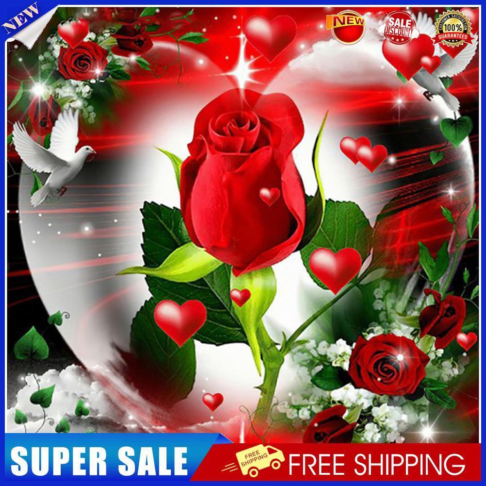 5D diamond painting square diamond DIY rose flower series
