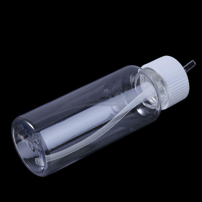 1PC Plastic 100cc Airbrush Bottles Jars Lid Adapter Dual-Action Siphon Feed New