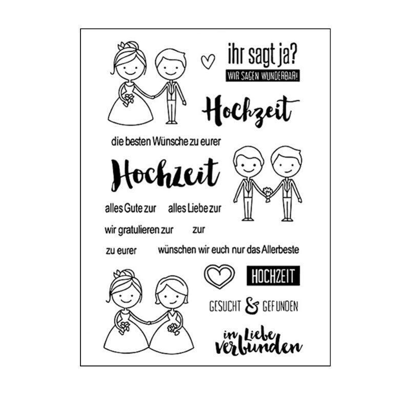 Hochzeit Wedding DIY Silicone Clear Stamp Cling Seal Scrapbook Embossing Album