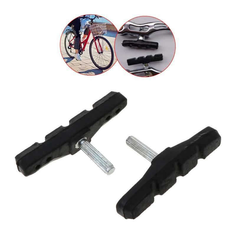 2pcs Brake Pads Silent Rubber V Brake System Bike Parts Bicycle Cycling Safety