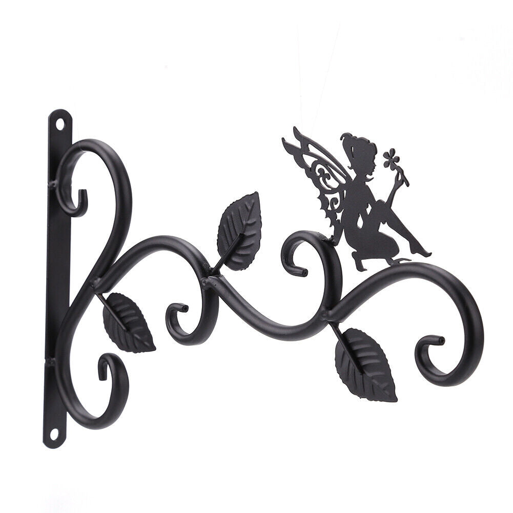Wrought Iron Hanging Flower Basket Decorative Hanger Bracket (Flower Fairy)