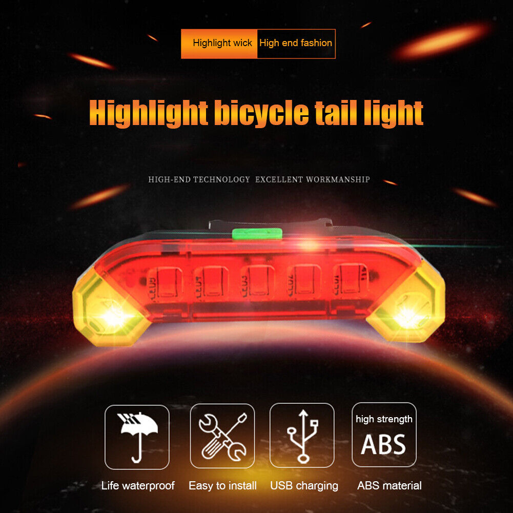 400 Lumen Bicycle Taillight 4 Mode USB Charge Bike Night Riding Rear Light