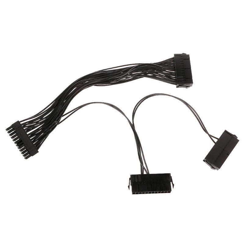 24 Pin 20+4P 3-Way Multiple PSU A TX Power Supply Adapter Cable For Mining Miner