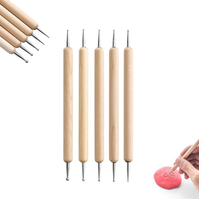 Wooden Pottery Clay Sculpting Hand Tool Kit for Artists Beginners Student Kids
