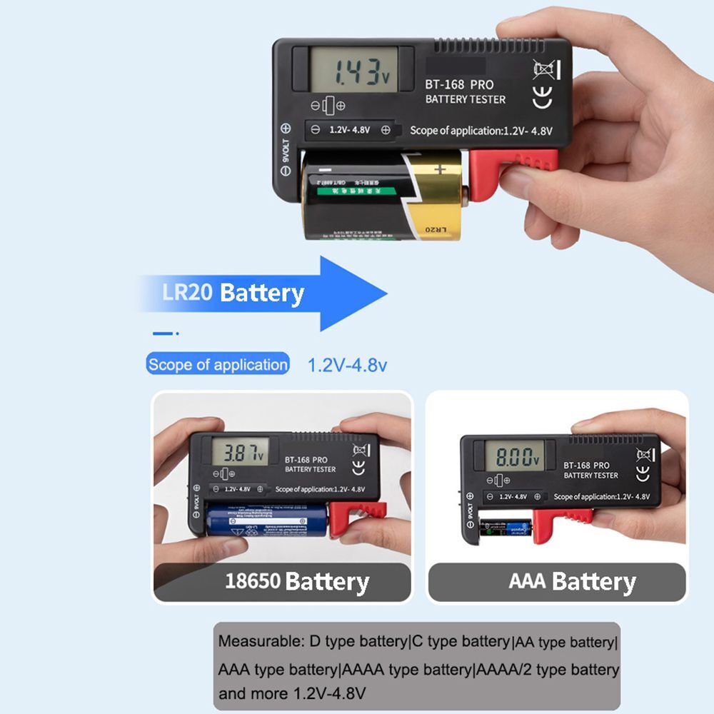 Indicator Electricity Measuring Instrument Voltage Checker Battery Volt Tester