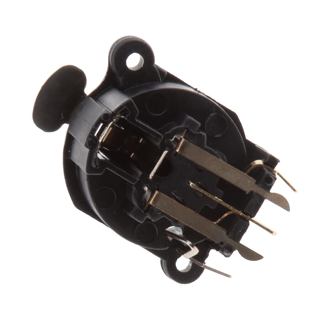 Curved 5 Pin Female Chassis Panel Socket Plug XLR Audio Microphone MIC Connector