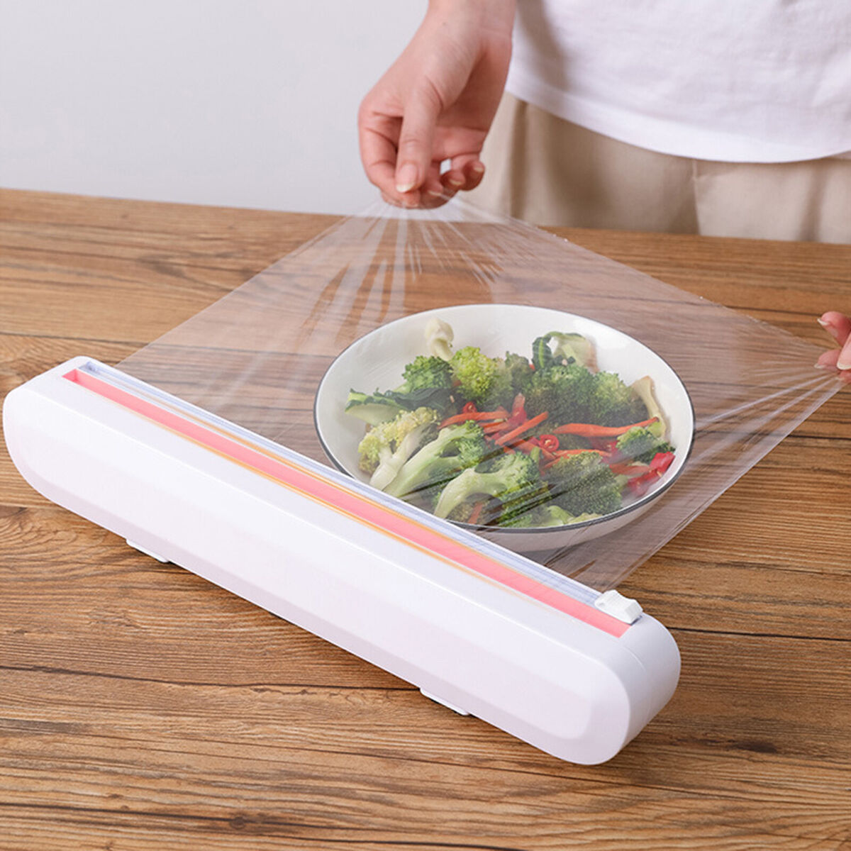 Reusable Cutter  Cling  Plastic Paper Dispenser with Slide