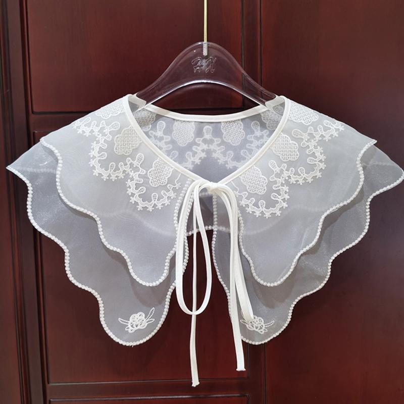 False Collar Shoulder Embroidery Collar Detachable Collar Venise Lace Up