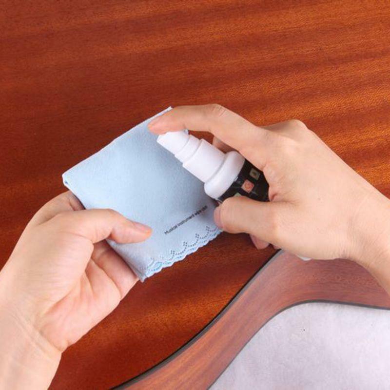 Guitar Cleaning Spray Fretboard Cleaning Cloth Set For Universal Guitar Ukulele