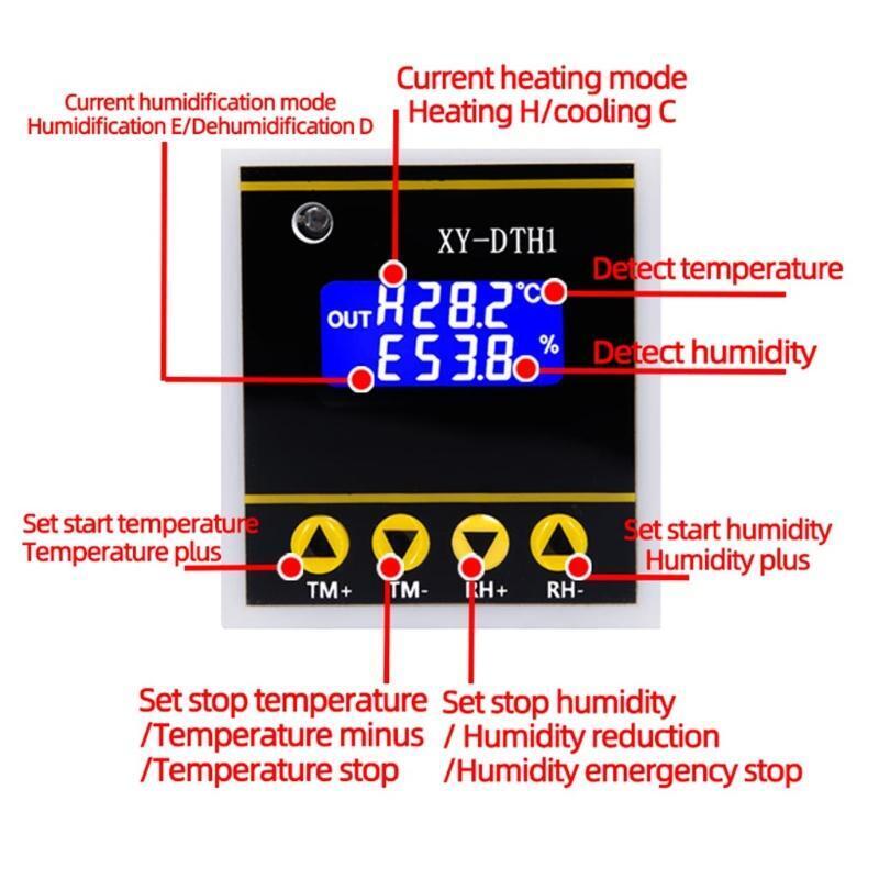 Automatic Constant Temperature & Humidity Control Panel XY-DTH1 DC6-30V