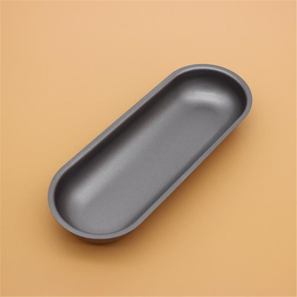 Non Stick Hot Dog Bun Pan Steel Bakeware Oval Cake Mold Hotdog Bread Maker Mould