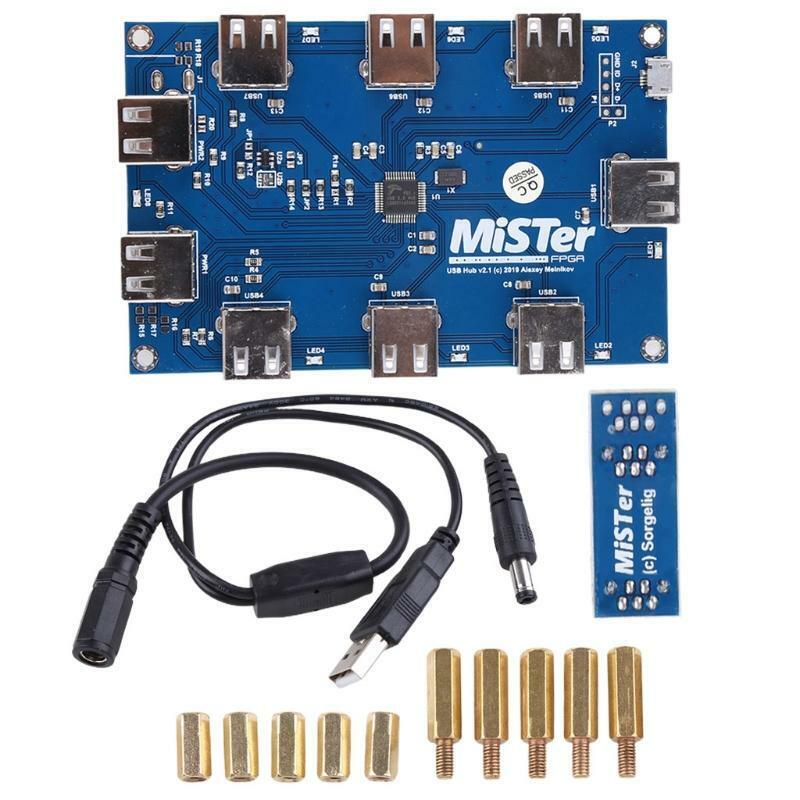 Manual Welding Mister USB Hub V2.1 Board for Mister FPGA 7 USB Port Video Game