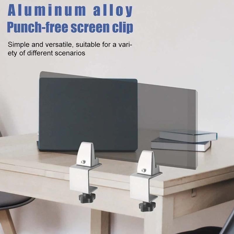 Aluminum Alloy Privacy Panel Screen Clamp Partition Support Thicken C-Shape Clip