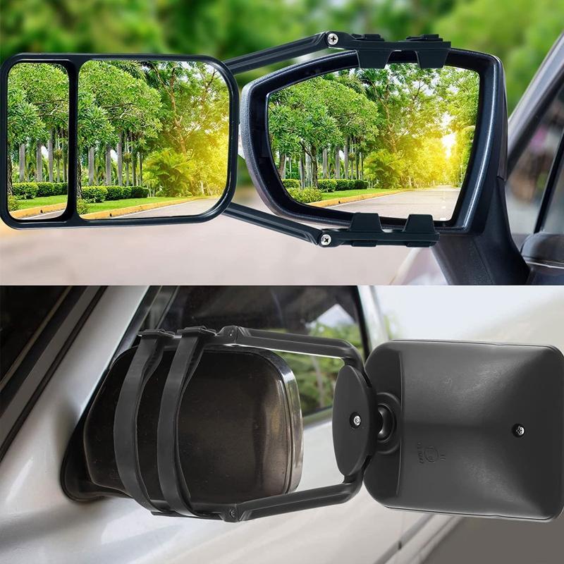 Adjustable Clip On Car Mirror Rearview Extension Towing Mirror Rotatable for RV