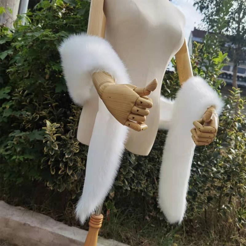 Wedding Faux Fur Shawl for Women Bridal Cape Cover Up for Prom Evening Party