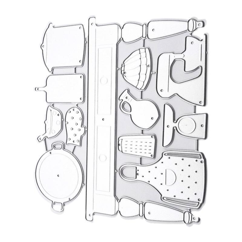 Table Pot Metal Cutting Dies Stencil DIY Scrapbooking Album Paper Card Template