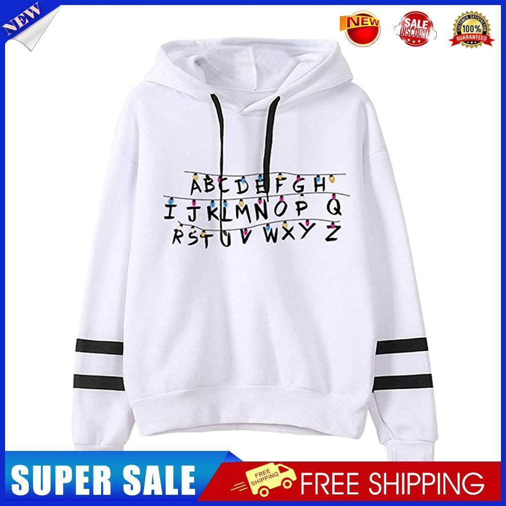 Capital Letters Print Hooded Sweatshirt Women Men Harajuku Hoodies (S)
