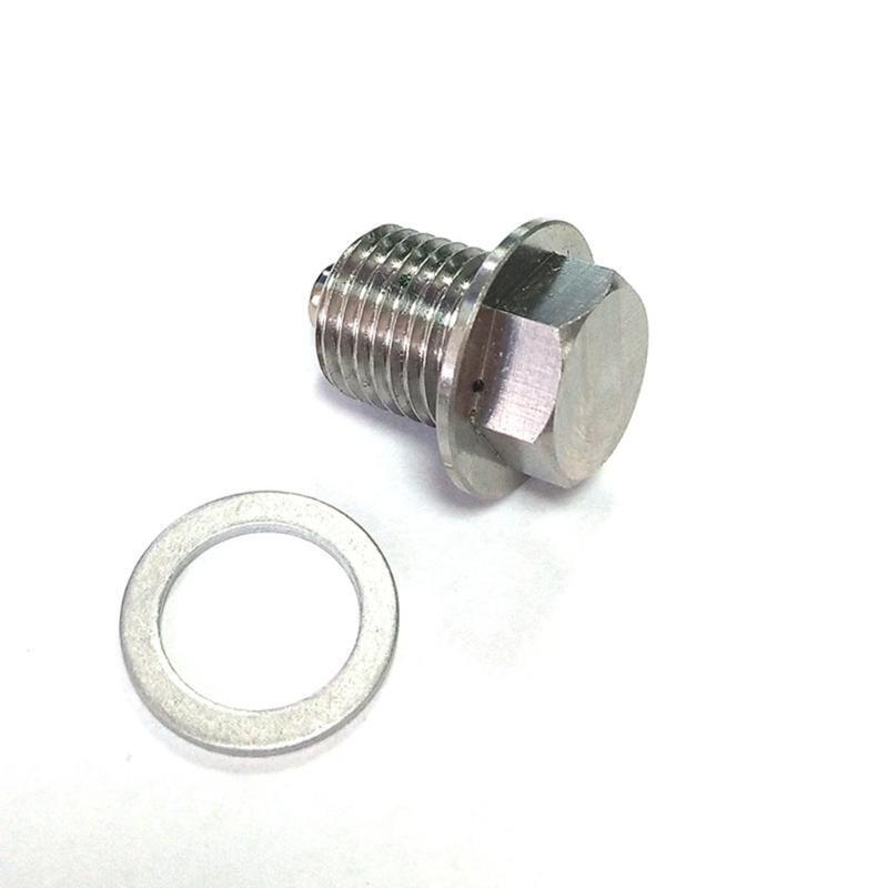 CNC Stainless Steel M14x1.5 mm Frame Magnetic Oil Drain Plug Screw Bolt Washer