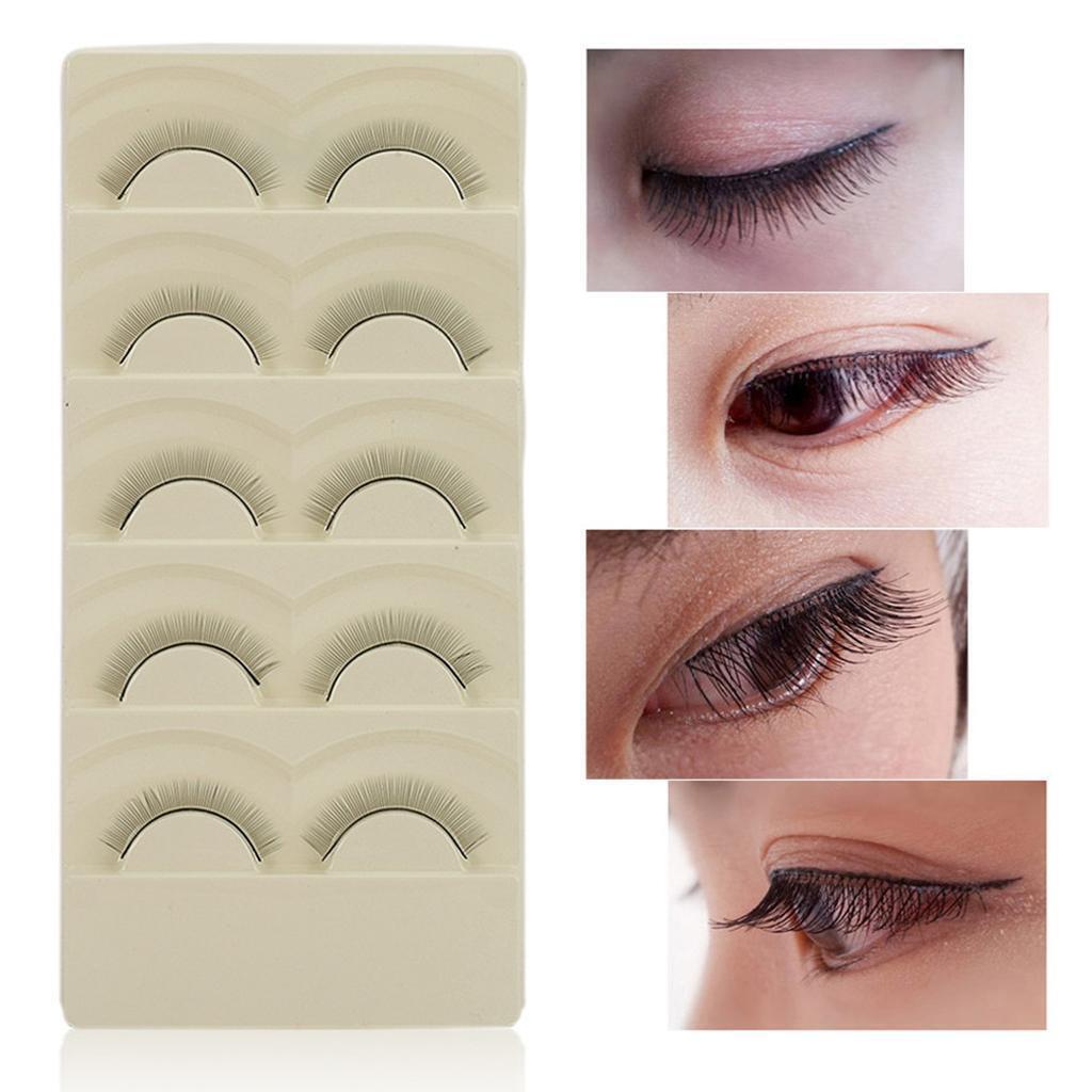5 Pairs  Eyelashes Extension Makeup Handmade Long False Lashes Sparse