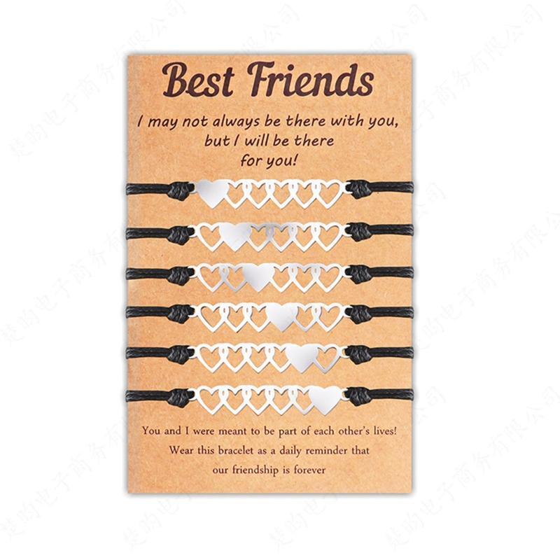 6Pcs Handmade Relationship Bracelets Best Friend Friendship Bracelet Jewelry