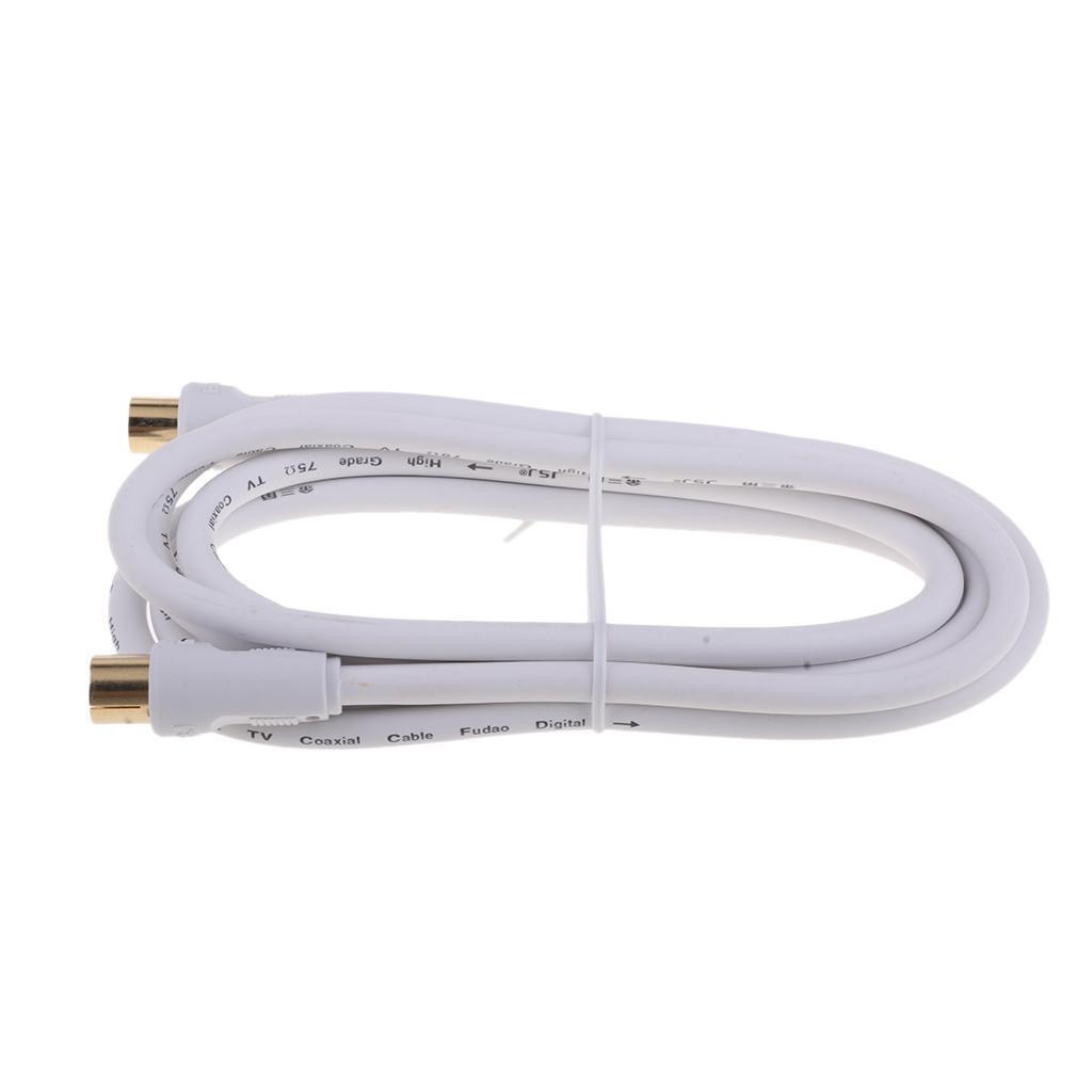 90 Degree TV 9mm Coaxial Cable Aerial Male to Female RF Antenna Cable