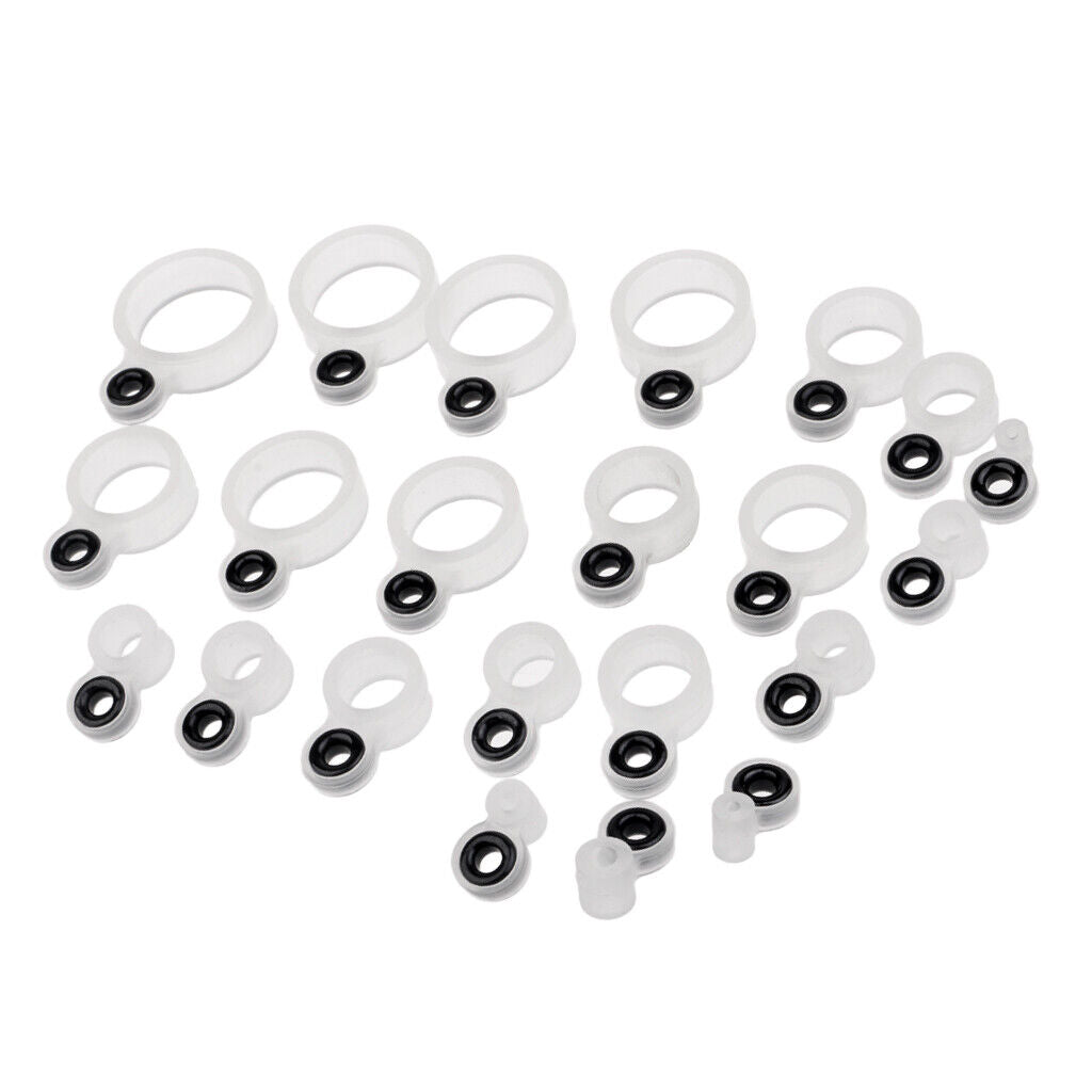 44pcs Silicone and  Fishing Rod Guides Repair Kit Rod  Rings