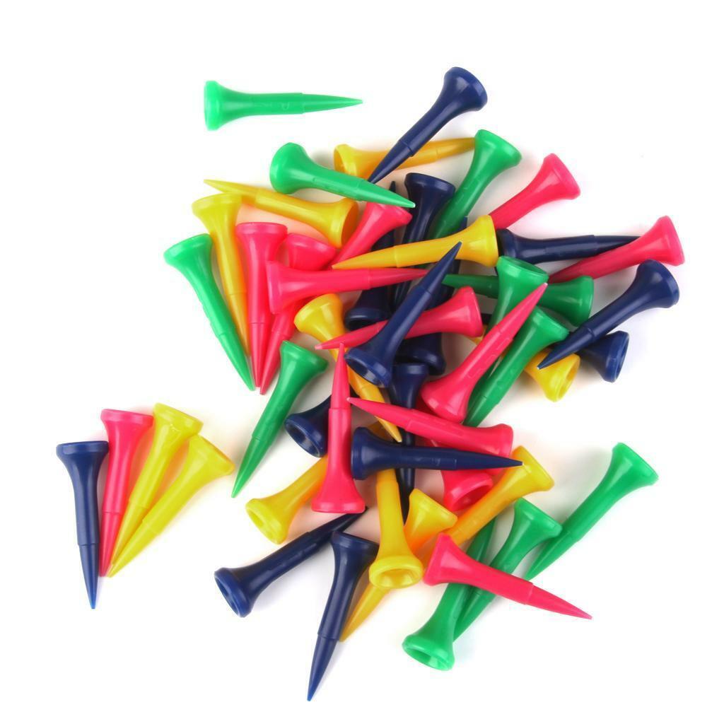 50 pcs Mixed  Plastic Graduated golf professional tees 40mm Golfer Accessories