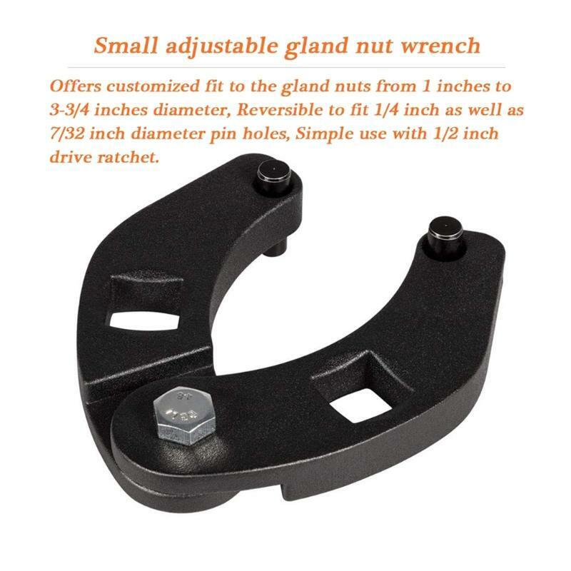 7463 Small Universal Gland Wrench for Hydraulic Cylinders on Skid Steer Metal