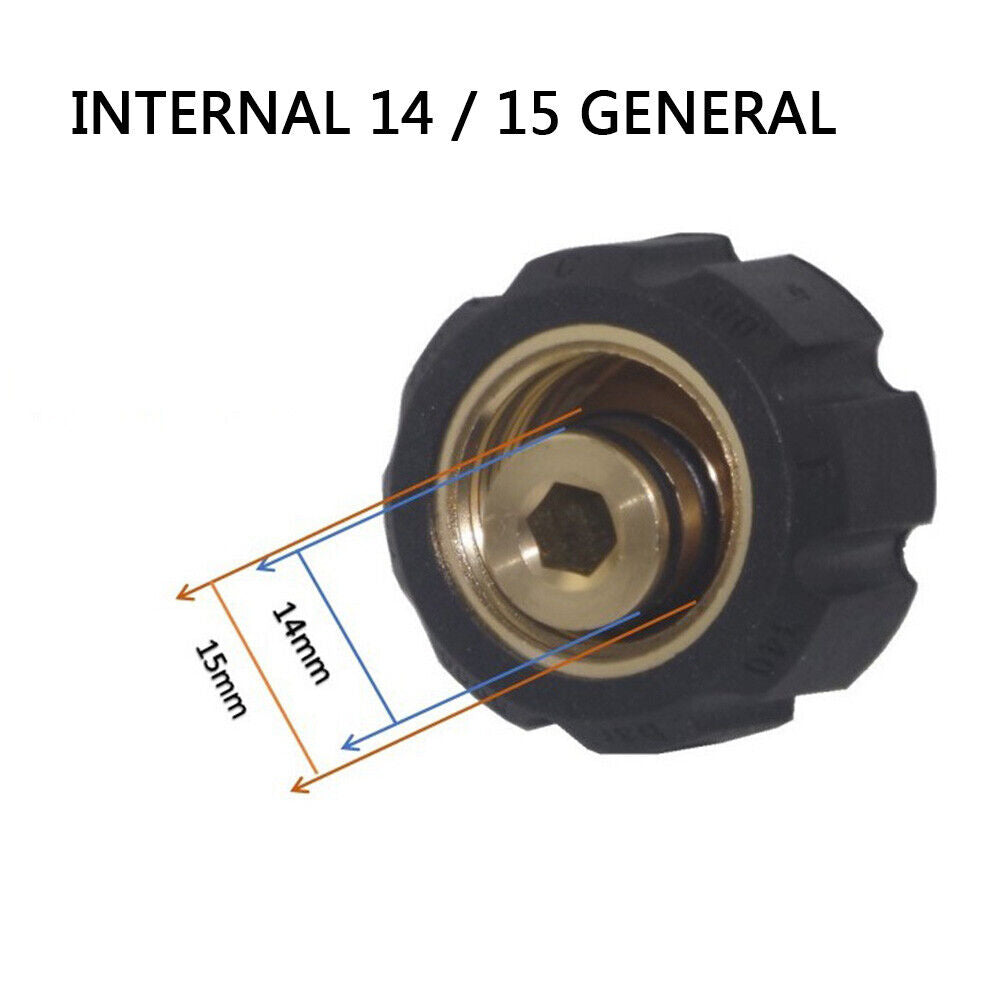 3/8 Quick Connect Male to M22 14 15 Female Adapter for Pressure Washer
