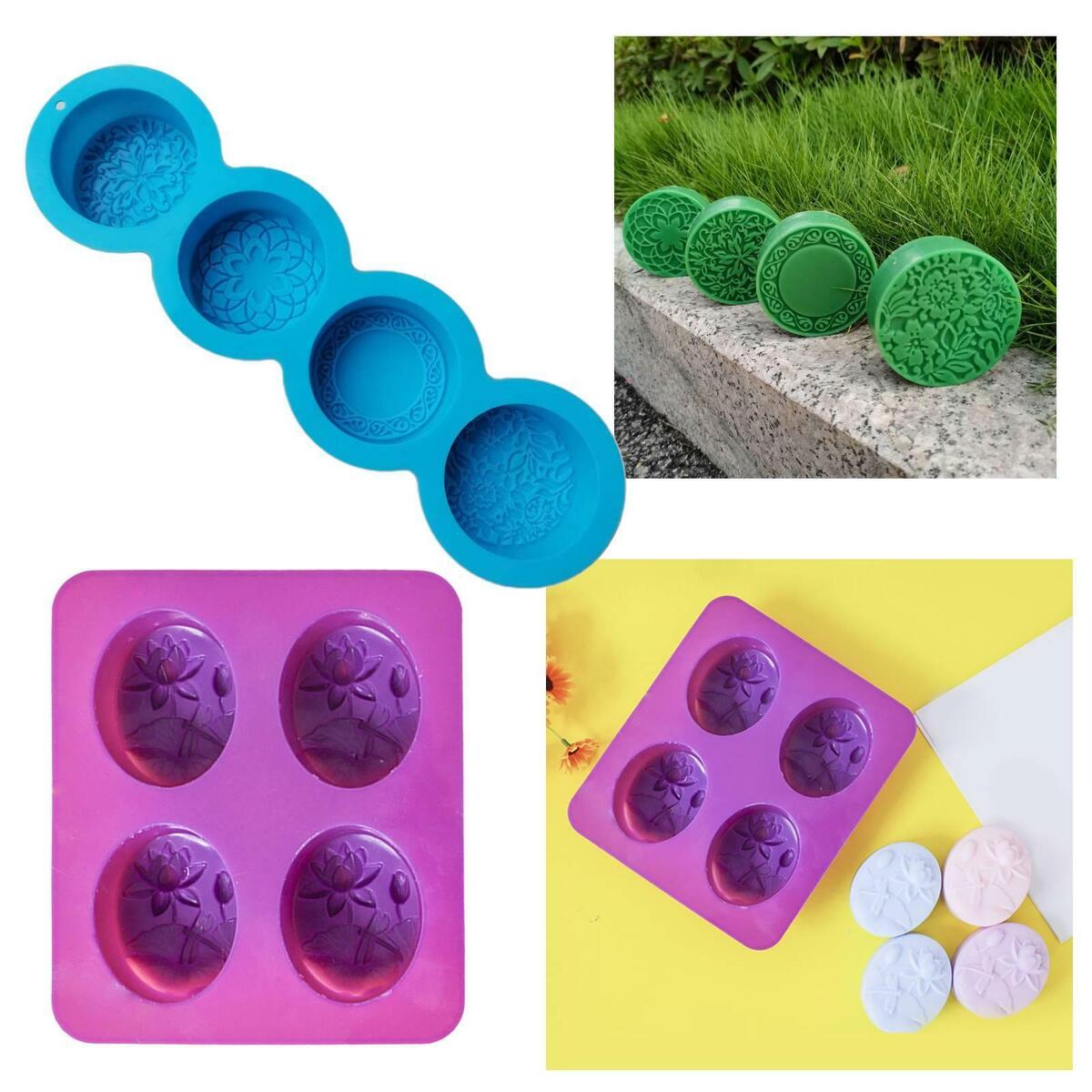 2x Silicone    for  Making Craft Mooncake Pudding Jelly Mould