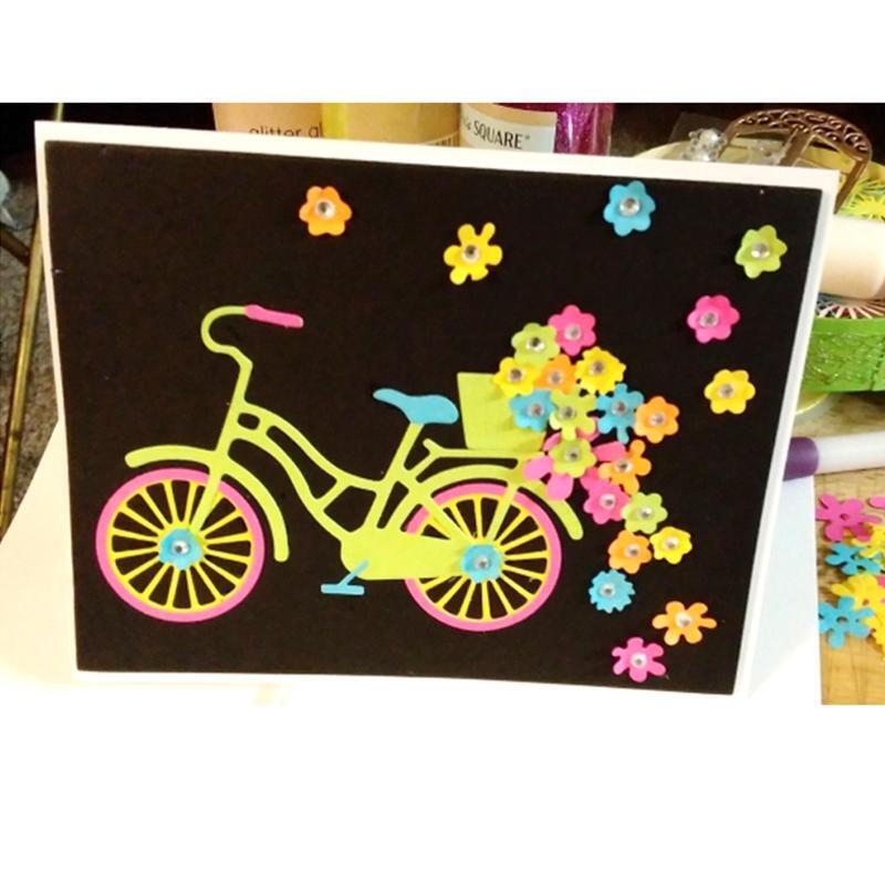 Bicycle Metal Cutting Dies Stencil DIY Scrapbooking Album Paper Card Template