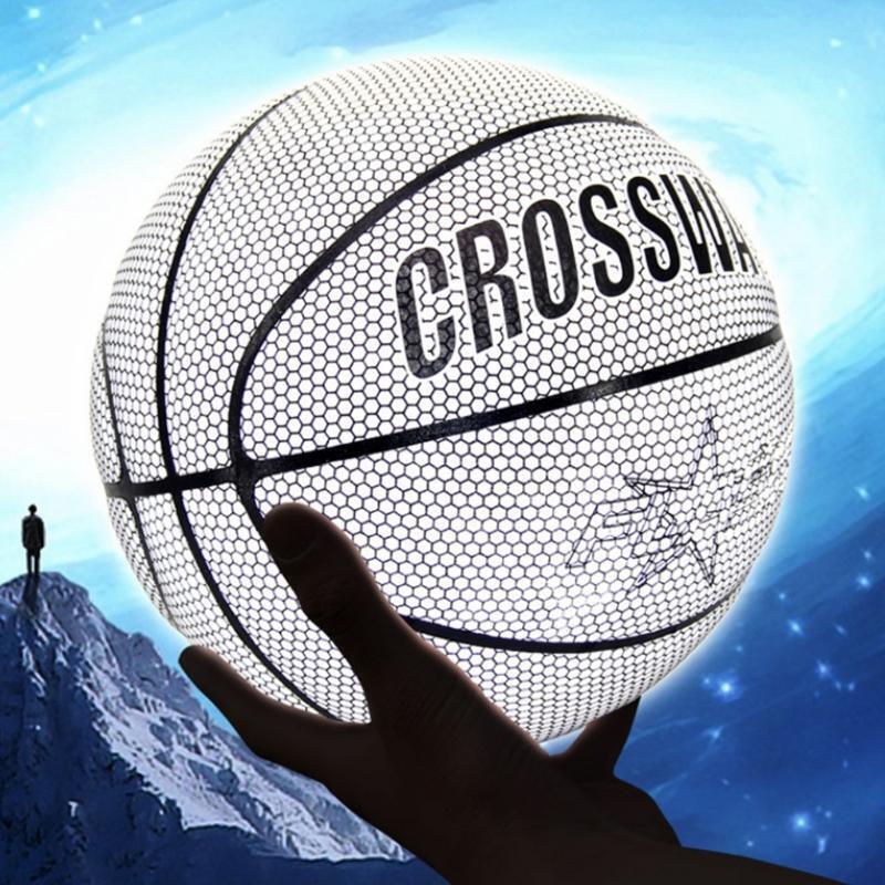 NO.7 PU Reflective Luminous Basketball Photo Shooting Cool Basketball Outdoor