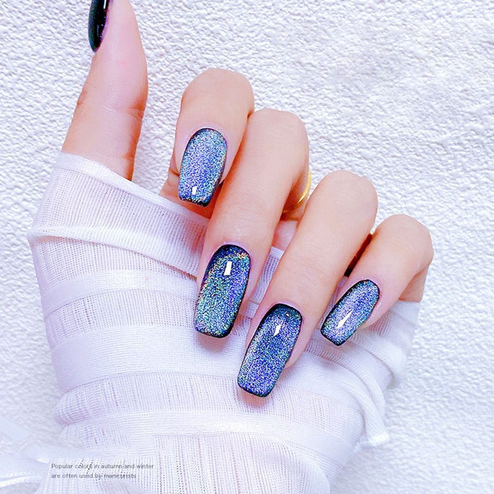 Cat Eye Nail Gel Holographic Glitter Magnetic Gel Colorful Reflective Glitter