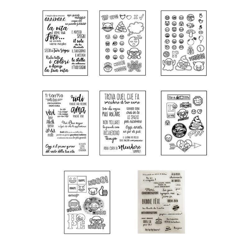 Italian Words Silicone Clear Stamp for DIY Journaling Planner Embellishments