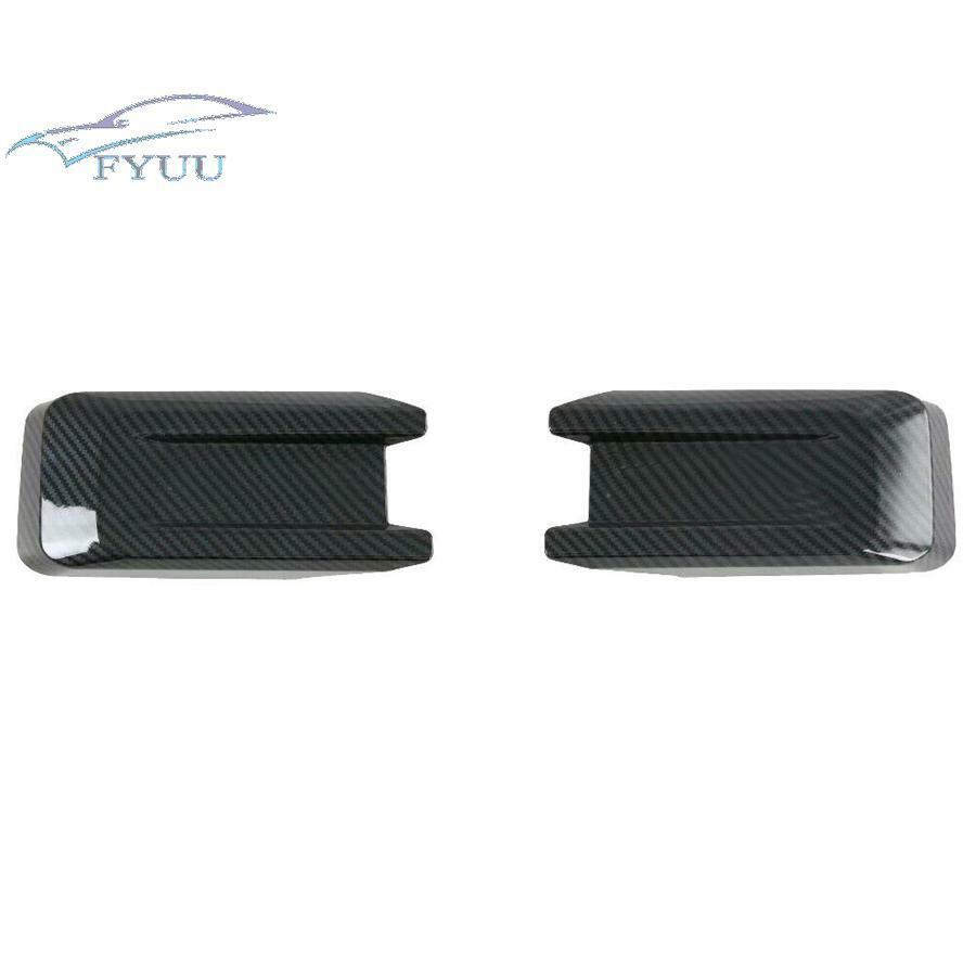 1pair Front Headlight Eyelid Molding Trim For Ford F150 15-19 Carbon Fiber Style