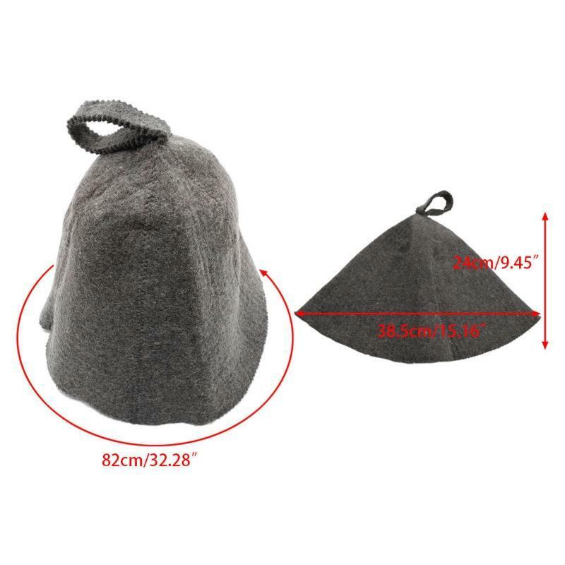 Wool Felt Sauna Hat Anti Heat Russian Banya Cap For Bath House Head Protection