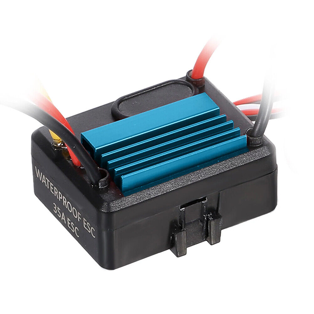 Waterproof 35A Brushless ESC Speed Controller for 1/16 1/18 RC Truck Blue