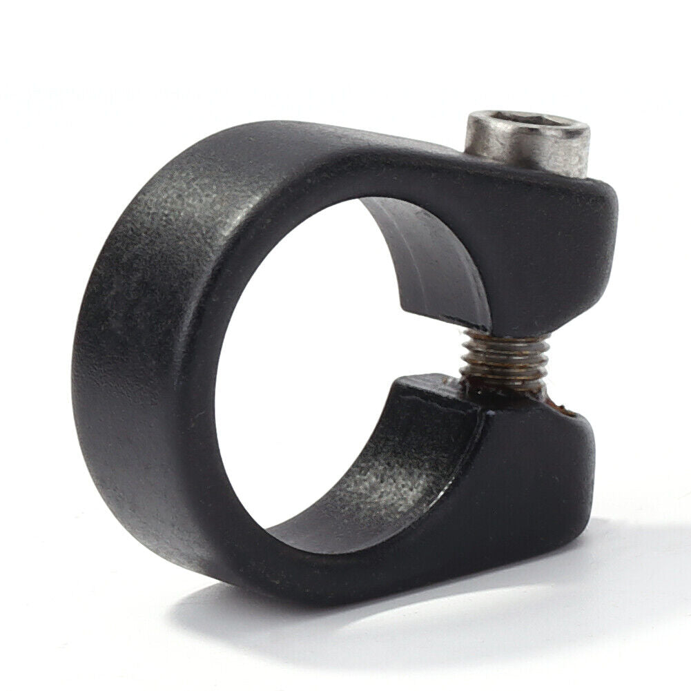28.6mm Bicycle Seat Post Clip Aluminum MTB Road Bike Seatpost Clamp (Black)