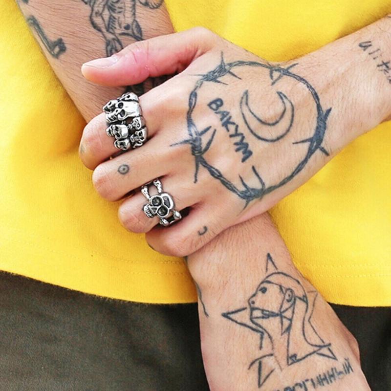 Personality Domineering Ghost Head Opening Adjustable Ring Fashion Jewelry Gift