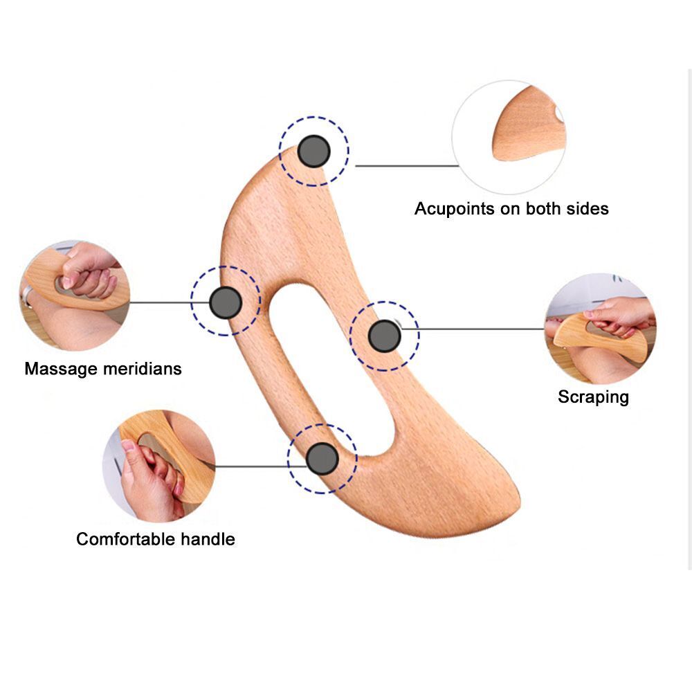 Back Legs Release Pain Health Treatment Stick Beech Gua sha Massage