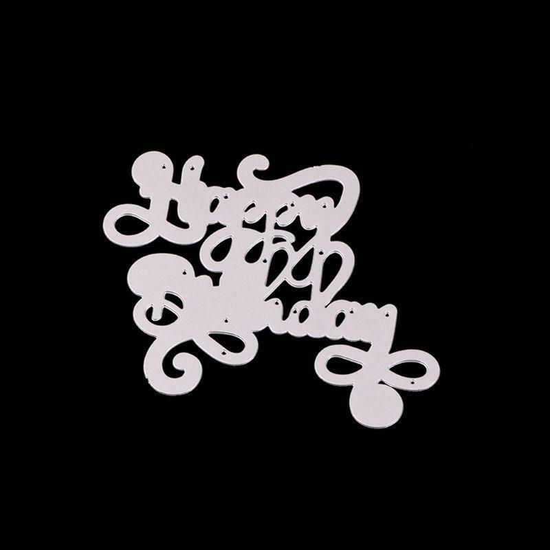 Happy birthday Metal Cutting Dies DIY Scrapbooking Paper Stamping Die