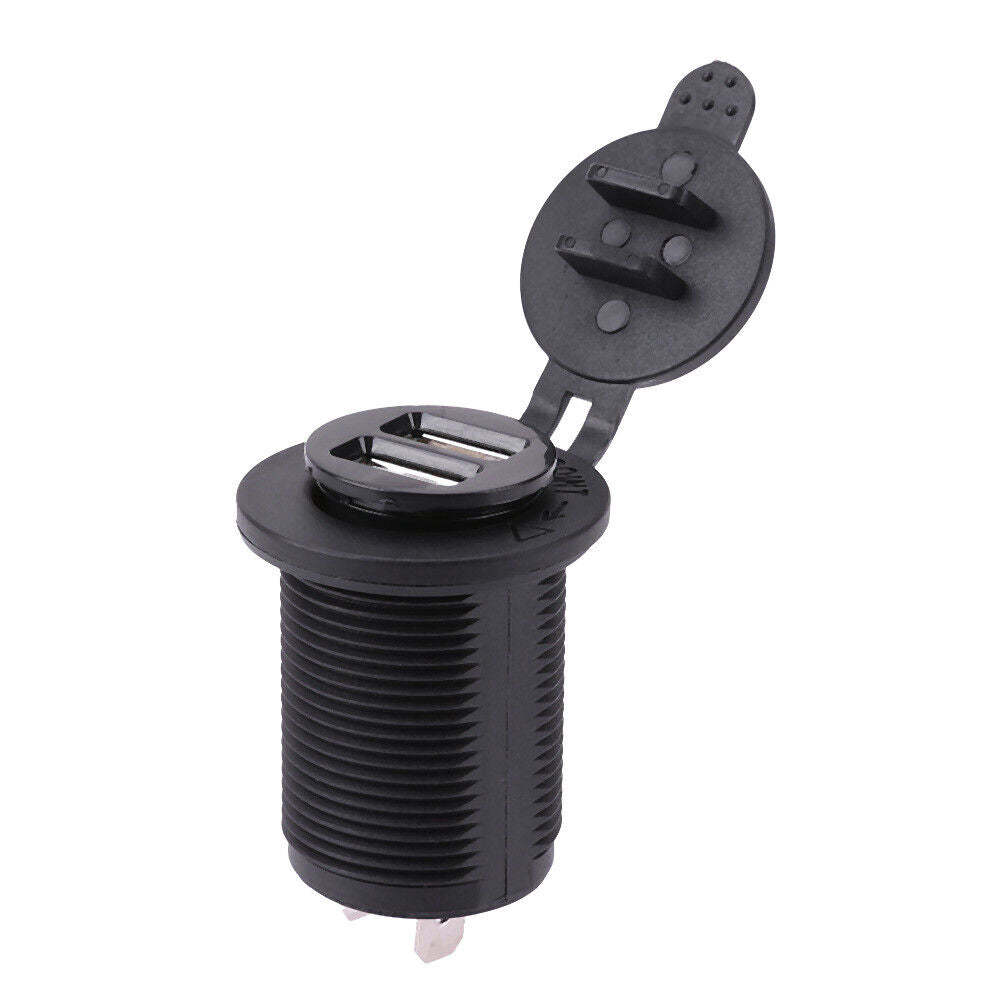 Car Boat Cigarette Lighter Socket 12V Power Outlet 3.1A Dual USB Charger