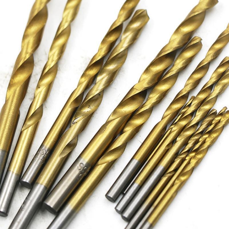 13pcs/set High Speed Steel HSS Straight Shank Twist Drill Bits Electric Rotary