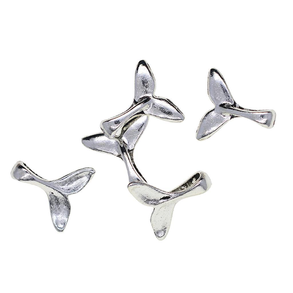 100x Mermaid Fishtail Charms Bracelet Necklace Pendant for Jewelry Making