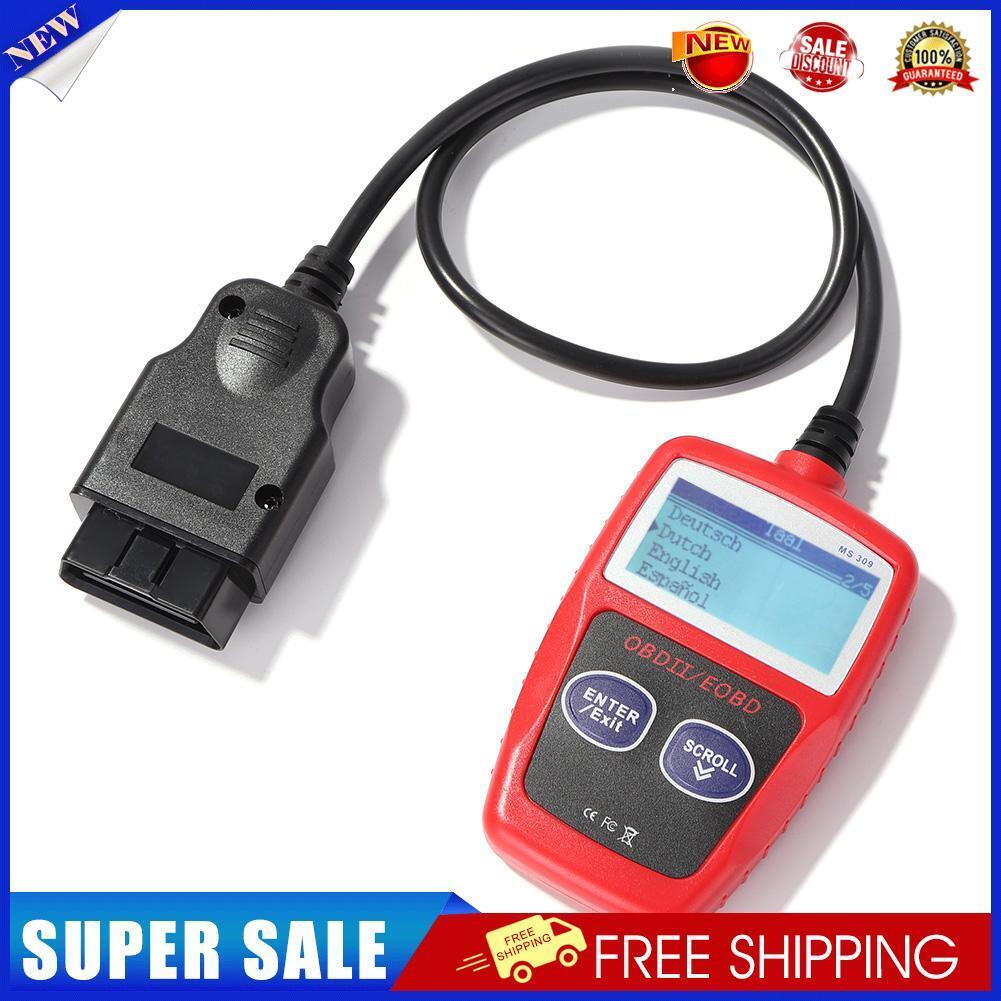 MS309 Digital LCD Display OBD2 Scanner Analyzer OBDII Auto Car Code Reader