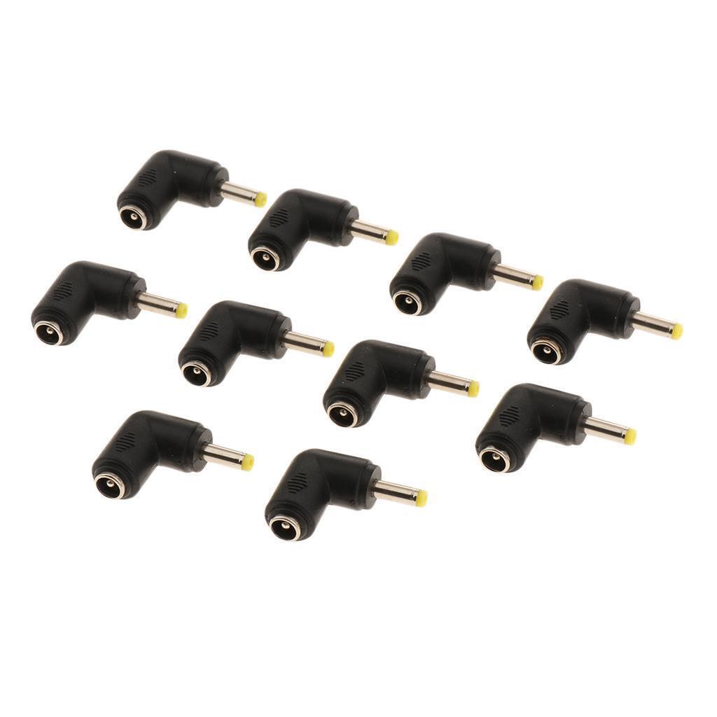 10 Pieces Right Angle Adapter Replacement Part, Male to Female Terminal Power