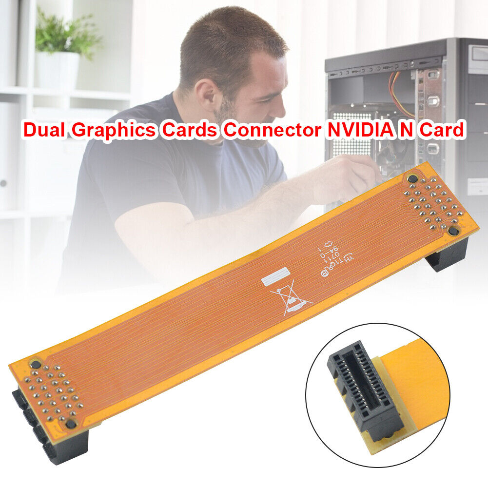10cm Crossfire Cable Dual Graphics Cards Connector NVIDIA N Card SLI Bridge