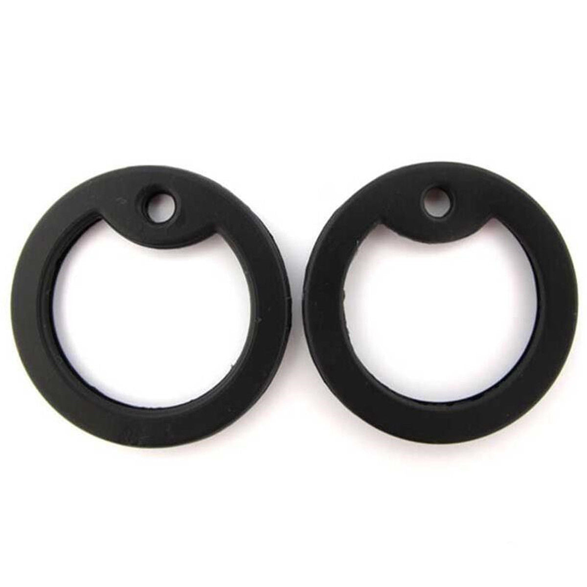 2X Black Silicone Rubber Dog Tag Noise Silencer Bumper Fastener Ring Military